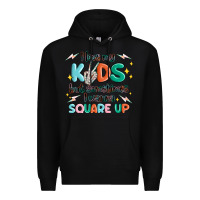 Black i love my kids but sometimes i wanna square up Premium Hoodie - MaliasSmallBusiness