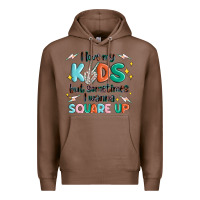 Chestnut i love my kids but sometimes i wanna square up Premium Hoodie - MaliasSmallBusiness