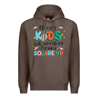Coffee i love my kids but sometimes i wanna square up Premium Hoodie - MaliasSmallBusiness