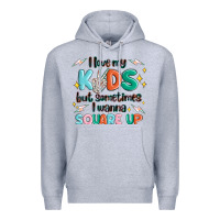 Heather Grey i love my kids but sometimes i wanna square up Premium Hoodie - MaliasSmallBusiness