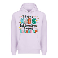 Lilac i love my kids but sometimes i wanna square up Premium Hoodie - MaliasSmallBusiness