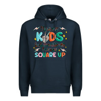 Navy i love my kids but sometimes i wanna square up Premium Hoodie - MaliasSmallBusiness