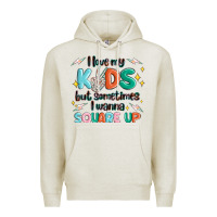 Oatmeal Heather i love my kids but sometimes i wanna square up Premium Hoodie - MaliasSmallBusiness