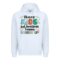 White i love my kids but sometimes i wanna square up Premium Hoodie - MaliasSmallBusiness