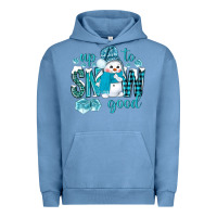 Pigment Pebble Blue up to snow good and cute snowman Urban Hoodie - BundleAndBundleShop