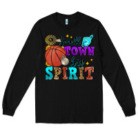 Black small town big spirit basketball Long Sleeve Tee - Zillion Design Studio