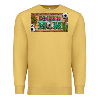 Antique Gold soccer mom with ball and cactus and serape licanse plate Premium Sweatshirt - Artiststas