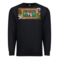 Black soccer mom with ball and cactus and serape licanse plate Premium Sweatshirt - Artiststas