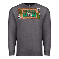 Charcoal Heather soccer mom with ball and cactus and serape licanse plate Premium Sweatshirt - Artiststas