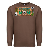 Chestnut soccer mom with ball and cactus and serape licanse plate Premium Sweatshirt - Artiststas