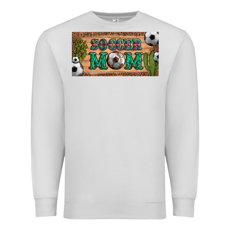 Soccer Mom With Ball And Cactus And Serape Licanse Plate Premium Sweatshirt by Artiststas | Teevron