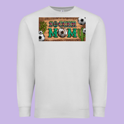 Soccer Mom With Ball And Cactus And Serape Licanse Plate Premium Sweatshirt Designed By Artiststas