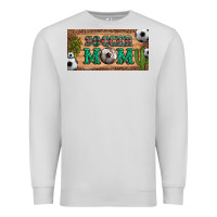 Dove Grey soccer mom with ball and cactus and serape licanse plate Premium Sweatshirt - Artiststas