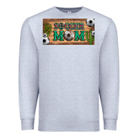 Heather Grey soccer mom with ball and cactus and serape licanse plate Premium Sweatshirt - Artiststas