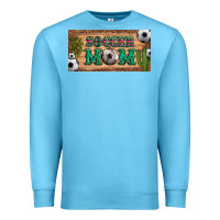 Ocean Blue soccer mom with ball and cactus and serape licanse plate Premium Sweatshirt - Artiststas