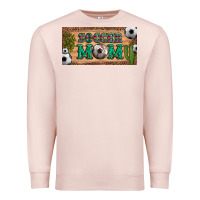 Pale Pink soccer mom with ball and cactus and serape licanse plate Premium Sweatshirt - Artiststas