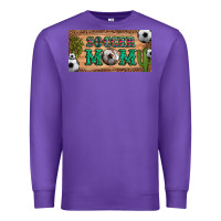 Purple soccer mom with ball and cactus and serape licanse plate Premium Sweatshirt - Artiststas