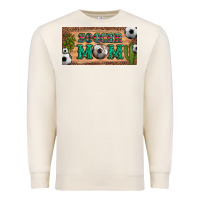 Sandshell soccer mom with ball and cactus and serape licanse plate Premium Sweatshirt - Artiststas
