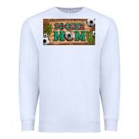 White soccer mom with ball and cactus and serape licanse plate Premium Sweatshirt - Artiststas