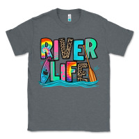 Charcoal Heather river life kayaking Classic Tee - Zillion Design Studio