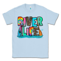Dusty Blue river life kayaking Classic Tee - Zillion Design Studio