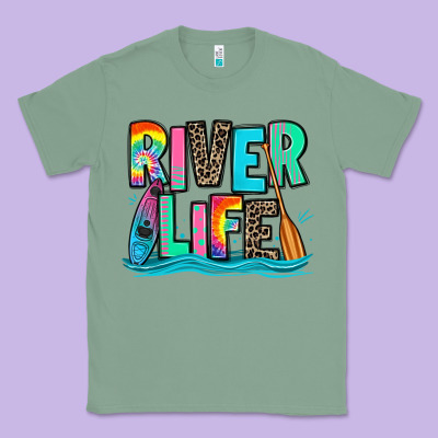 River Life Kayaking Classic Tee Designed By Zillion Design Studio
