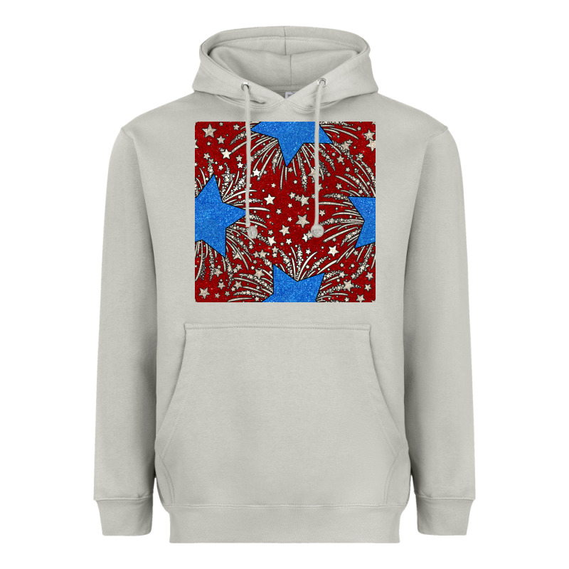 Glitter 4th Of July Seamless Pattern Heavyweight Hoodie by BundleAndBundleShop | Teevron