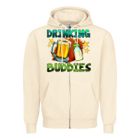 Sandshell drinking buddies with baby bottle and beer Zipper Hoodie - HRA Design Shop