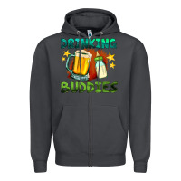 Smoke drinking buddies with baby bottle and beer Zipper Hoodie - HRA Design Shop