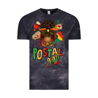 Cloud Black juneteenth afro messy bun postal girl Vintage Tee - texasbilliewilder