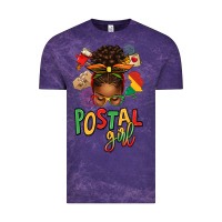 Cloud Purple juneteenth afro messy bun postal girl Vintage Tee - texasbilliewilder