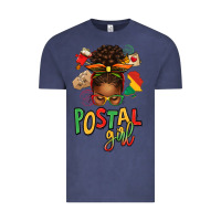 Vintage Denim juneteenth afro messy bun postal girl Vintage Tee - texasbilliewilder
