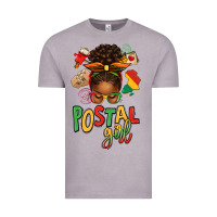 Vintage Zinc juneteenth afro messy bun postal girl Vintage Tee - texasbilliewilder