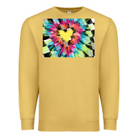 Antique Gold tie dye hearth shaped race flag background 3200x2400 Premium Sweatshirt - AdoDesignShop