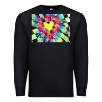 Black tie dye hearth shaped race flag background 3200x2400 Premium Sweatshirt - AdoDesignShop