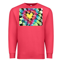 Cardinal tie dye hearth shaped race flag background 3200x2400 Premium Sweatshirt - AdoDesignShop