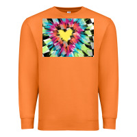 Carrot tie dye hearth shaped race flag background 3200x2400 Premium Sweatshirt - AdoDesignShop
