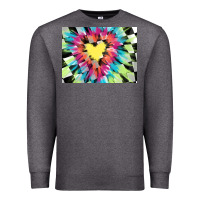 Charcoal Heather tie dye hearth shaped race flag background 3200x2400 Premium Sweatshirt - AdoDesignShop
