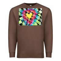 Chestnut tie dye hearth shaped race flag background 3200x2400 Premium Sweatshirt - AdoDesignShop