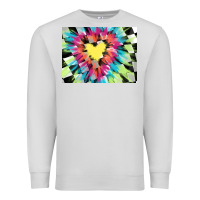 Dove Grey tie dye hearth shaped race flag background 3200x2400 Premium Sweatshirt - AdoDesignShop