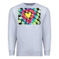 Heather Grey tie dye hearth shaped race flag background 3200x2400 Premium Sweatshirt - AdoDesignShop