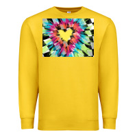 Lemon tie dye hearth shaped race flag background 3200x2400 Premium Sweatshirt - AdoDesignShop