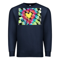 Navy tie dye hearth shaped race flag background 3200x2400 Premium Sweatshirt - AdoDesignShop