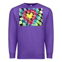 Purple tie dye hearth shaped race flag background 3200x2400 Premium Sweatshirt - AdoDesignShop