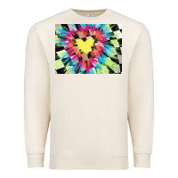 Sandshell tie dye hearth shaped race flag background 3200x2400 Premium Sweatshirt - AdoDesignShop