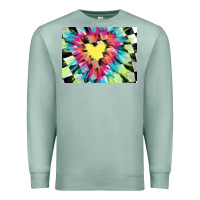 Seafoam tie dye hearth shaped race flag background 3200x2400 Premium Sweatshirt - AdoDesignShop