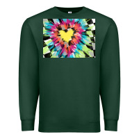 Tie Dye Hearth Shaped Race Flag Background 3200x2400 Premium Sweatshirt | Teevron