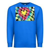 True Royal tie dye hearth shaped race flag background 3200x2400 Premium Sweatshirt - AdoDesignShop