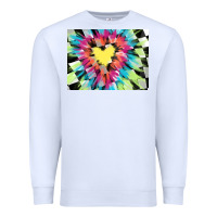 White tie dye hearth shaped race flag background 3200x2400 Premium Sweatshirt - AdoDesignShop