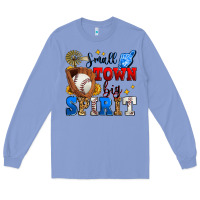 Colony Blue small town big spirit baseball Long Sleeve Tee - Zillion Design Studio